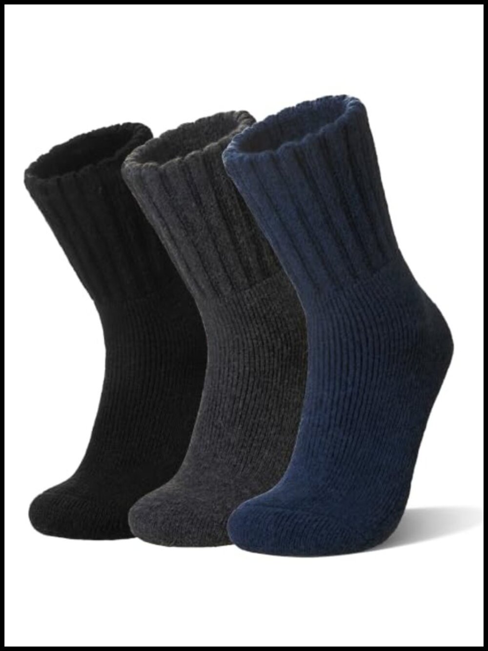 Merino Wool Thermal Boot Socks Cushion Arch Support Hiking Crew 3 Pack